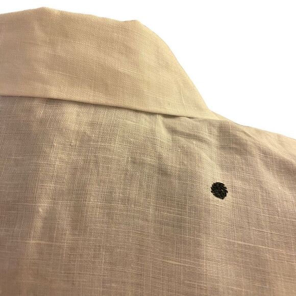 Richard Malcom 100% Irish Linen White with Black‎ Polkadot Sleeveless Top - Picture 9 of 12